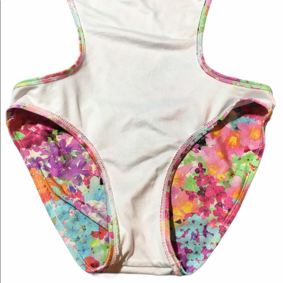 RELLECIGA Lattice Neck Floral colorful Monokini - Picture 7 of 10